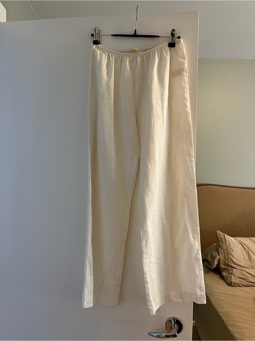 Donni White Linen Simple Pant - Size XXS - Picture 2 of 5